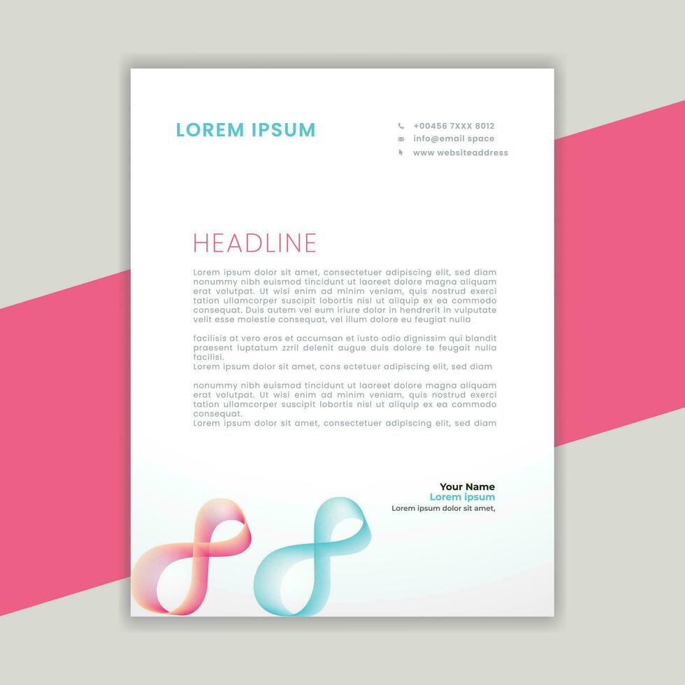 Abstract ,minimal and creative letterhead template vector