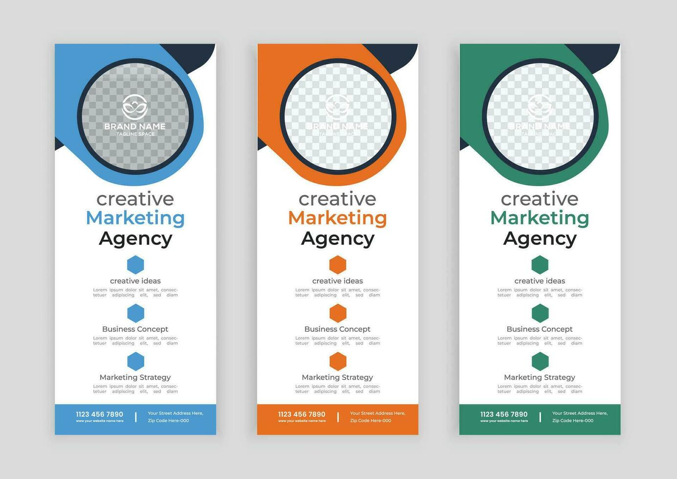 modern business rack card or dl flyer design template vector