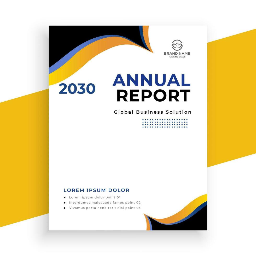 creative  annual report business flyer template vector