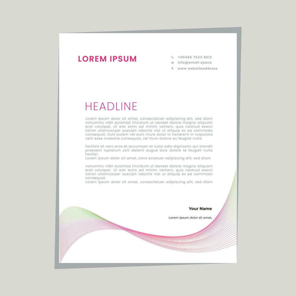 Abstract ,minimal and creative letterhead template vector