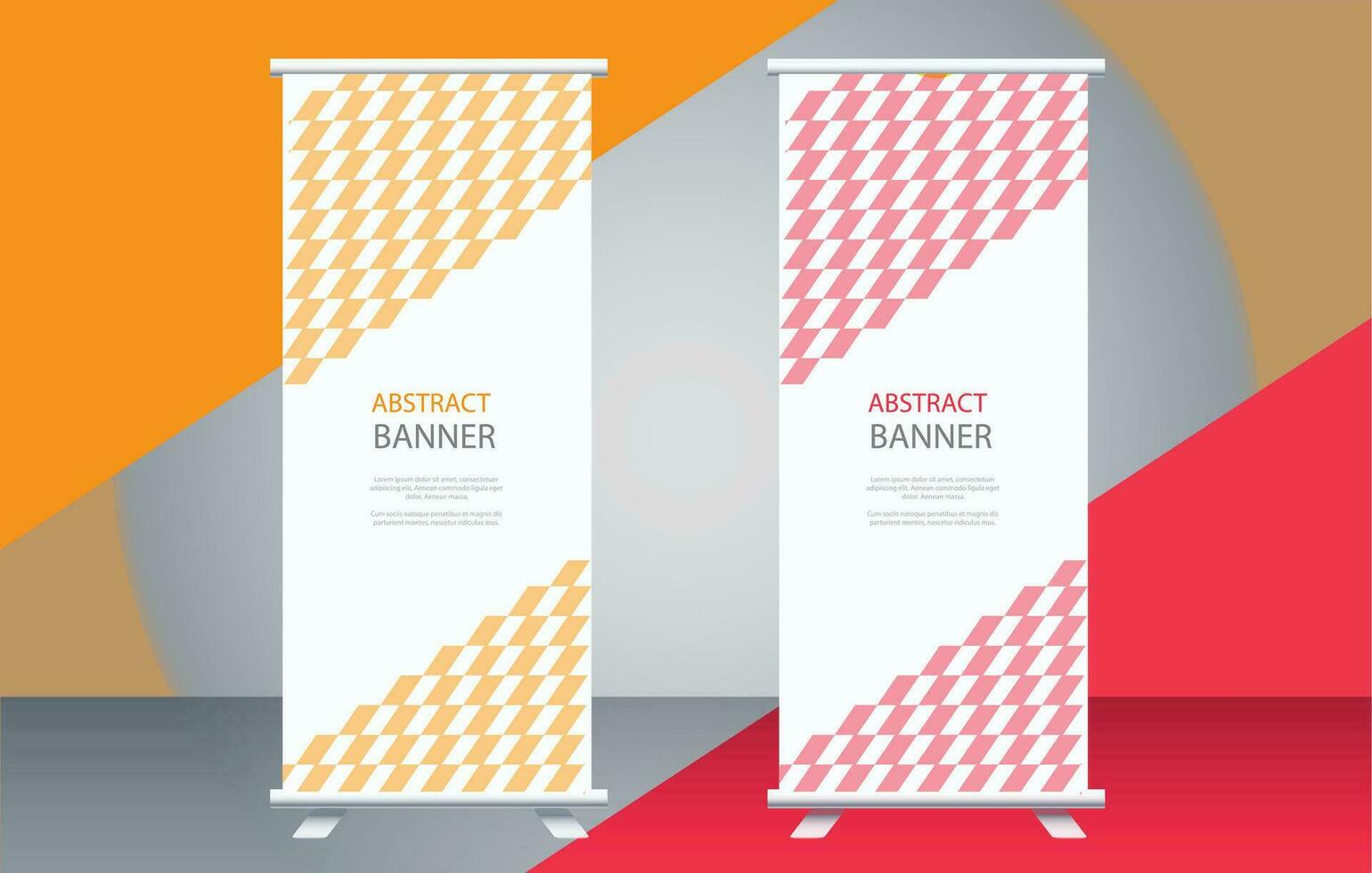 creative and  modern business style mosaic banner set vector