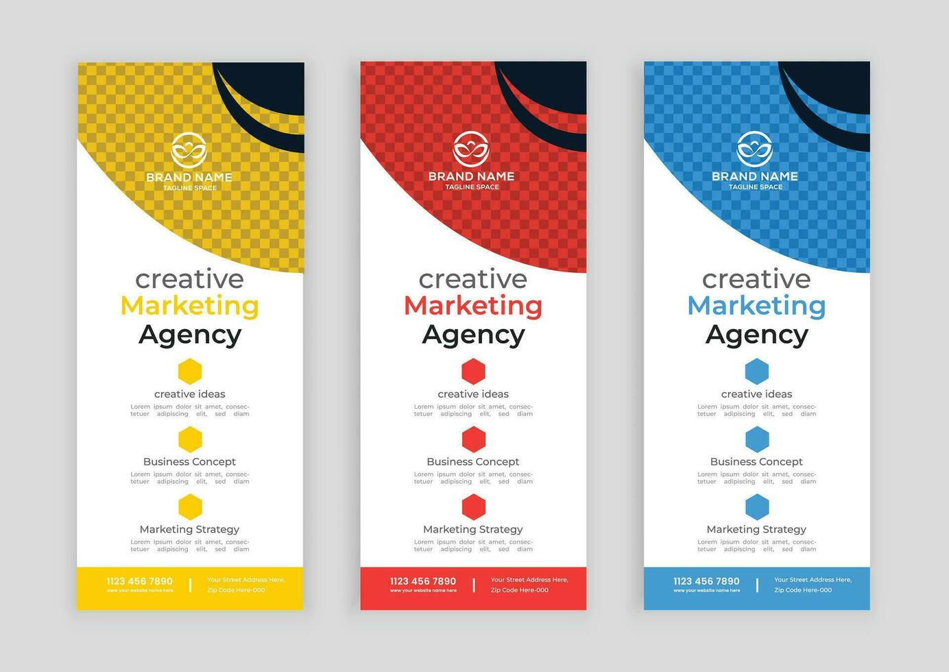 modern business rack card or dl flyer design template vector