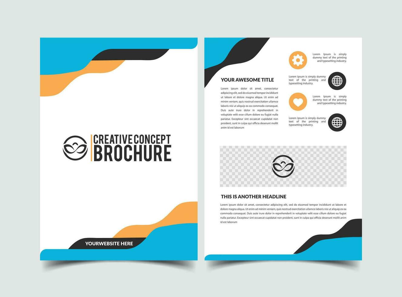 vector modern creative company abstract brochure template