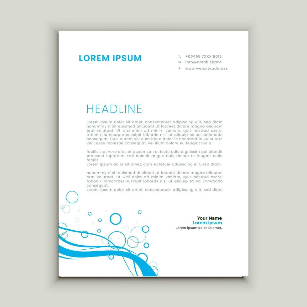 Abstract ,minimal and creative letterhead template vector