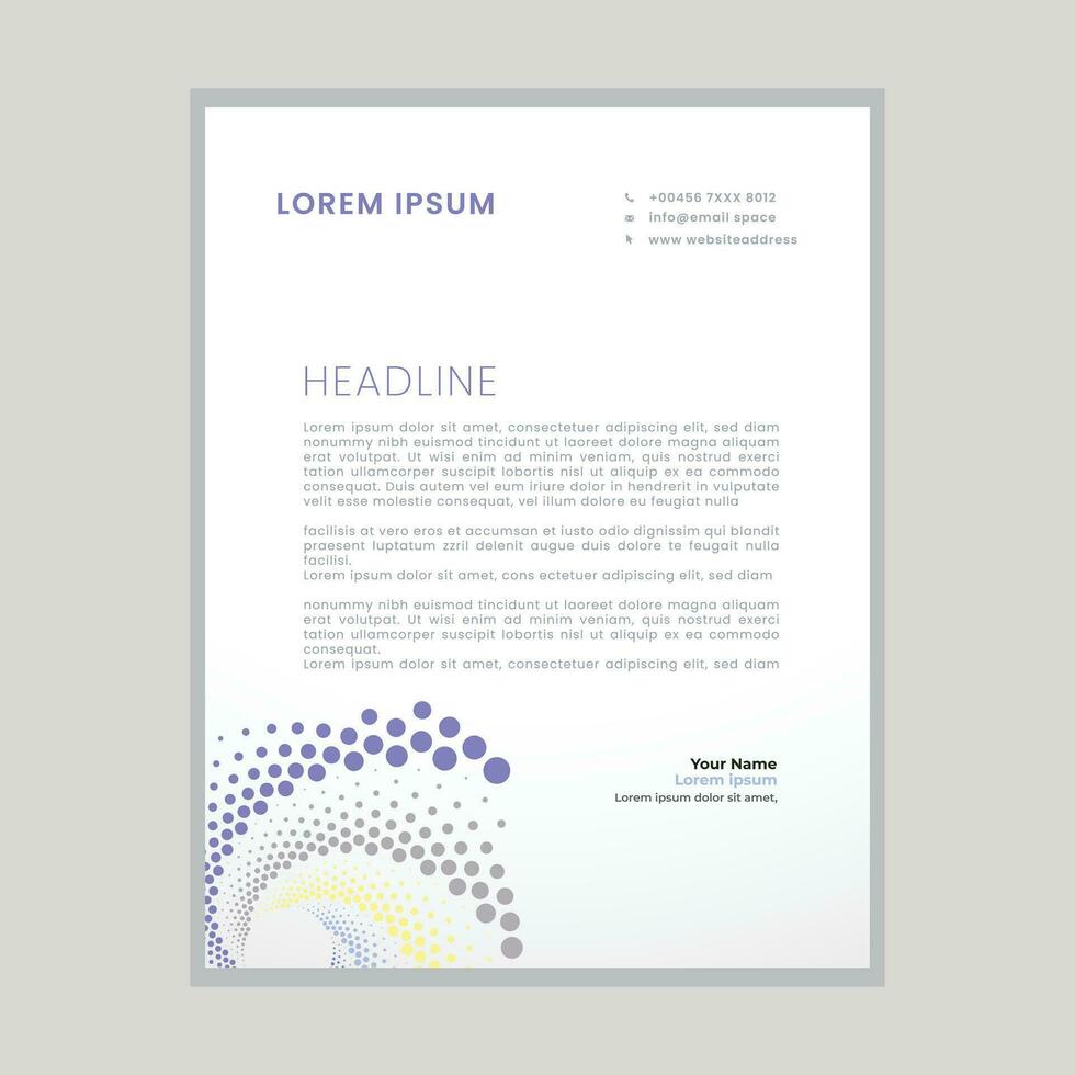 Abstract ,minimal and creative letterhead template vector