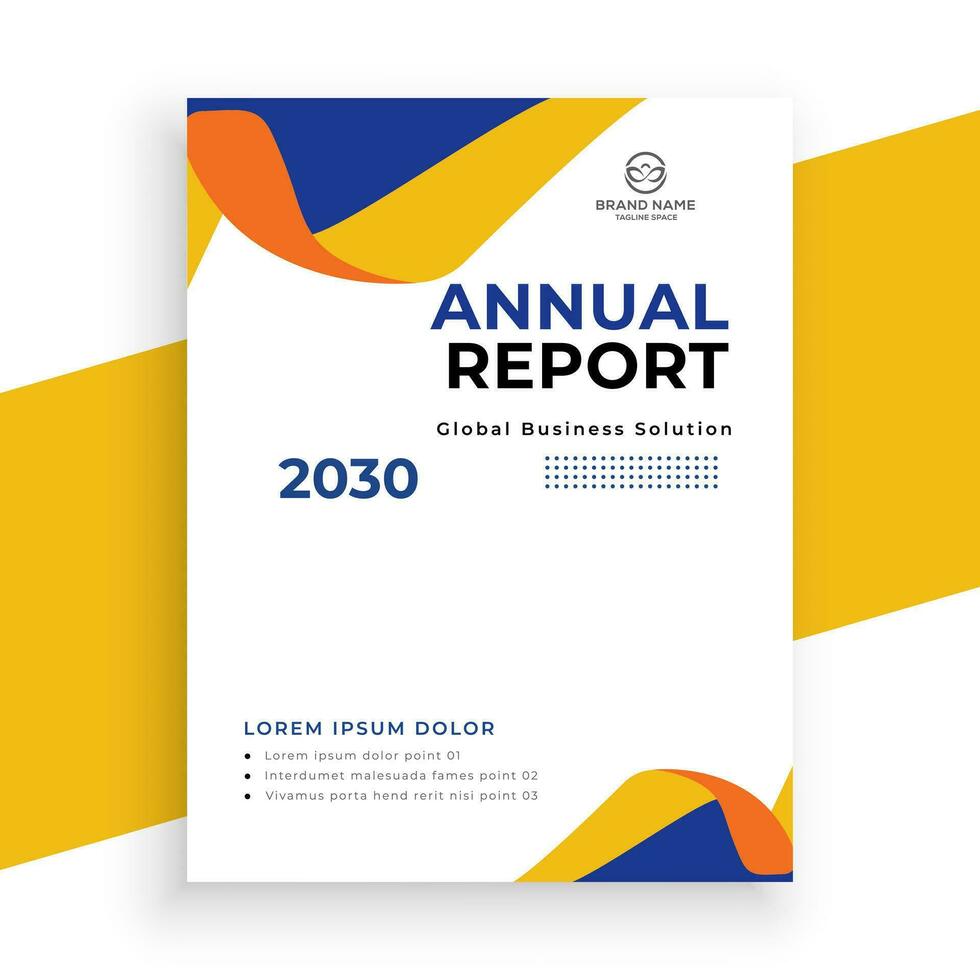 creative  annual report business flyer template vector