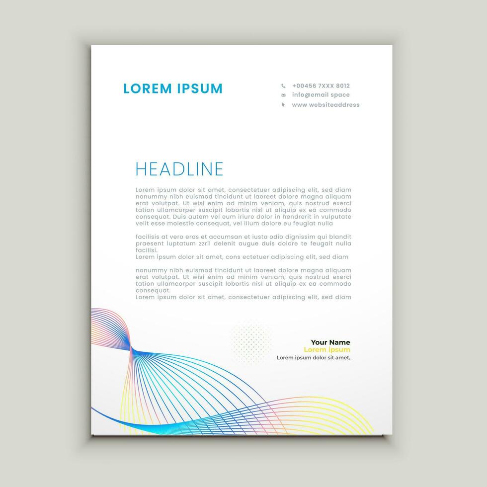 Abstract ,minimal and creative letterhead template vector