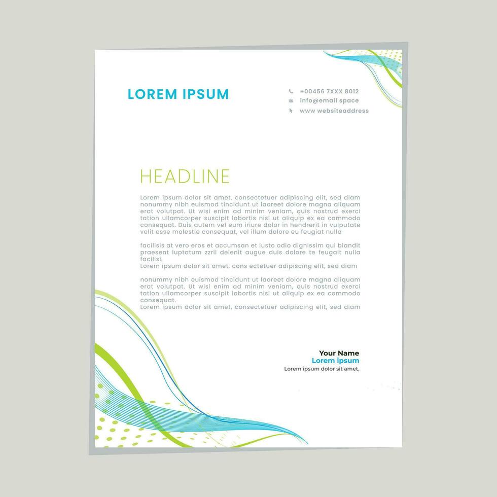 Abstract ,minimal and creative letterhead template vector