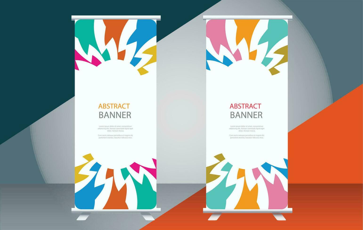 creative and  modern business style mosaic banner set vector
