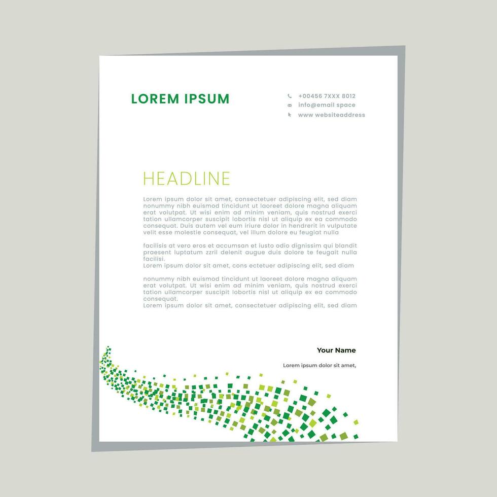 Abstract ,minimal and creative letterhead template vector