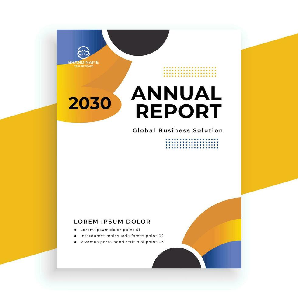 creative  annual report business flyer template vector