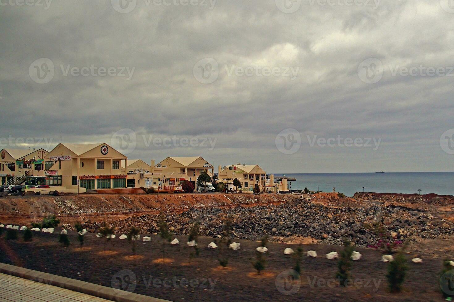 calm summer cloudy landscape from the Spanish Canary Island Lanzarote photo