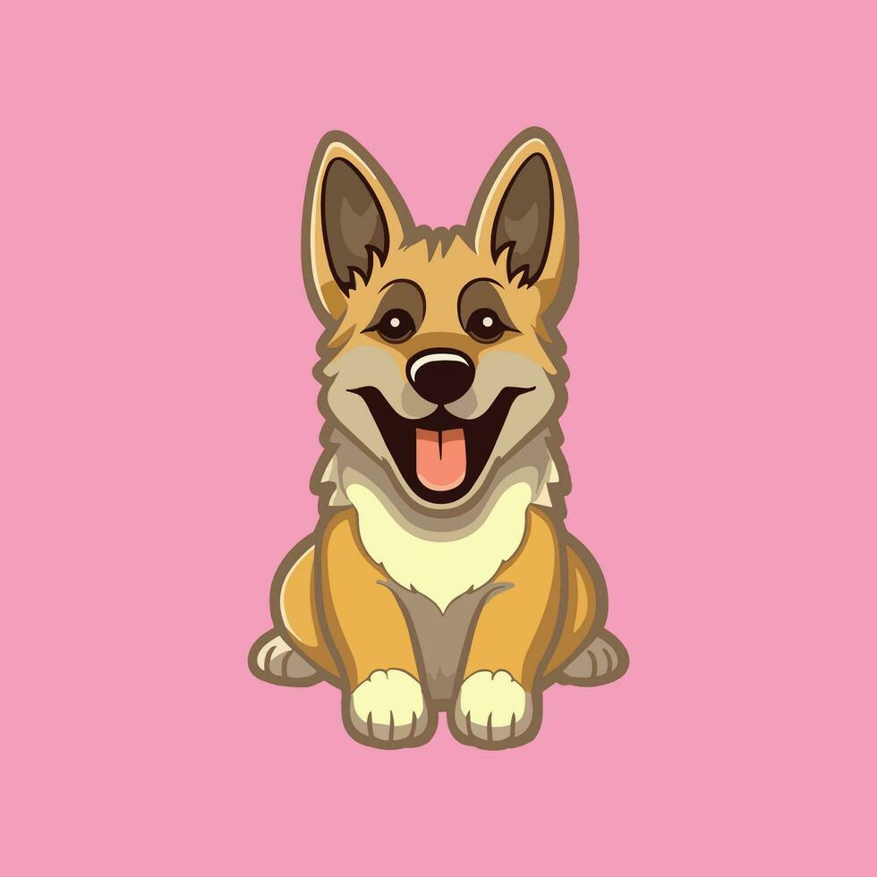 Cartoon of german shepherd dog vector