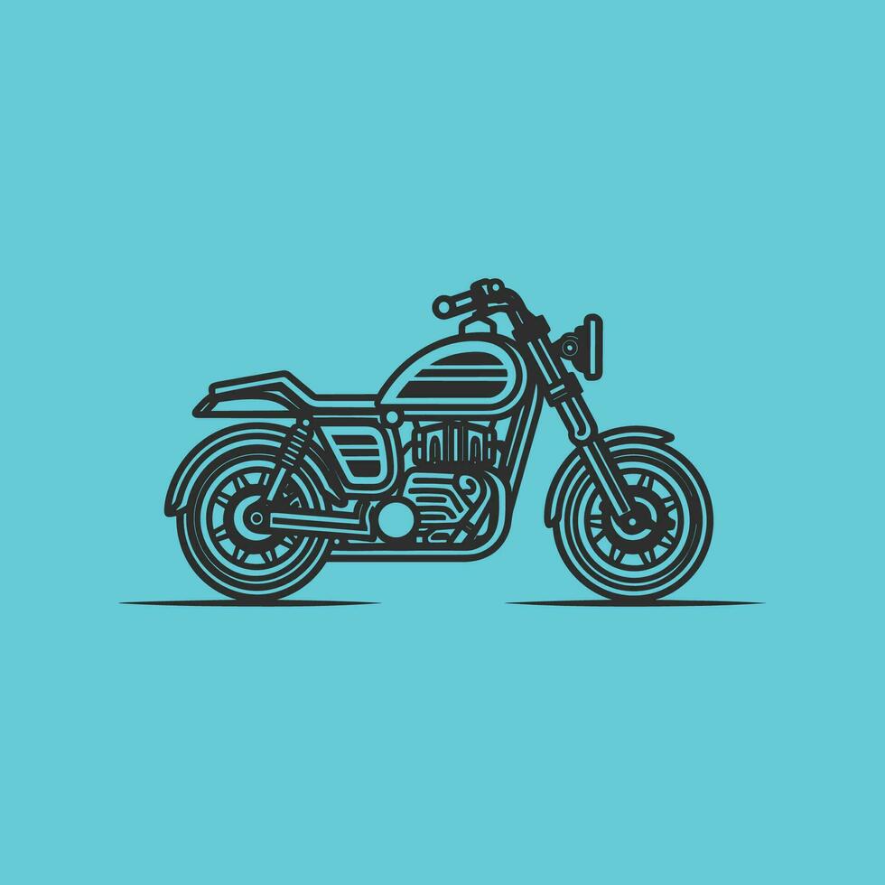 Motorbike linear icon. Thin line illustration. Motorcycle. Contour symbol vector