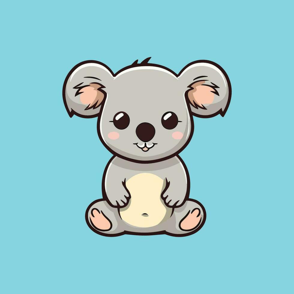 Cute koala cartoon. koala clipart vector illustration