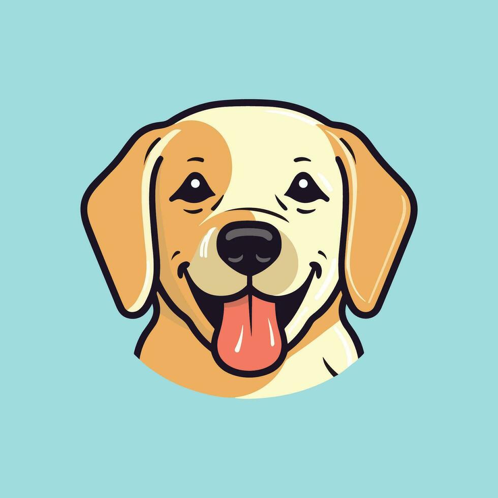 Vector labrador retriever dog illustration