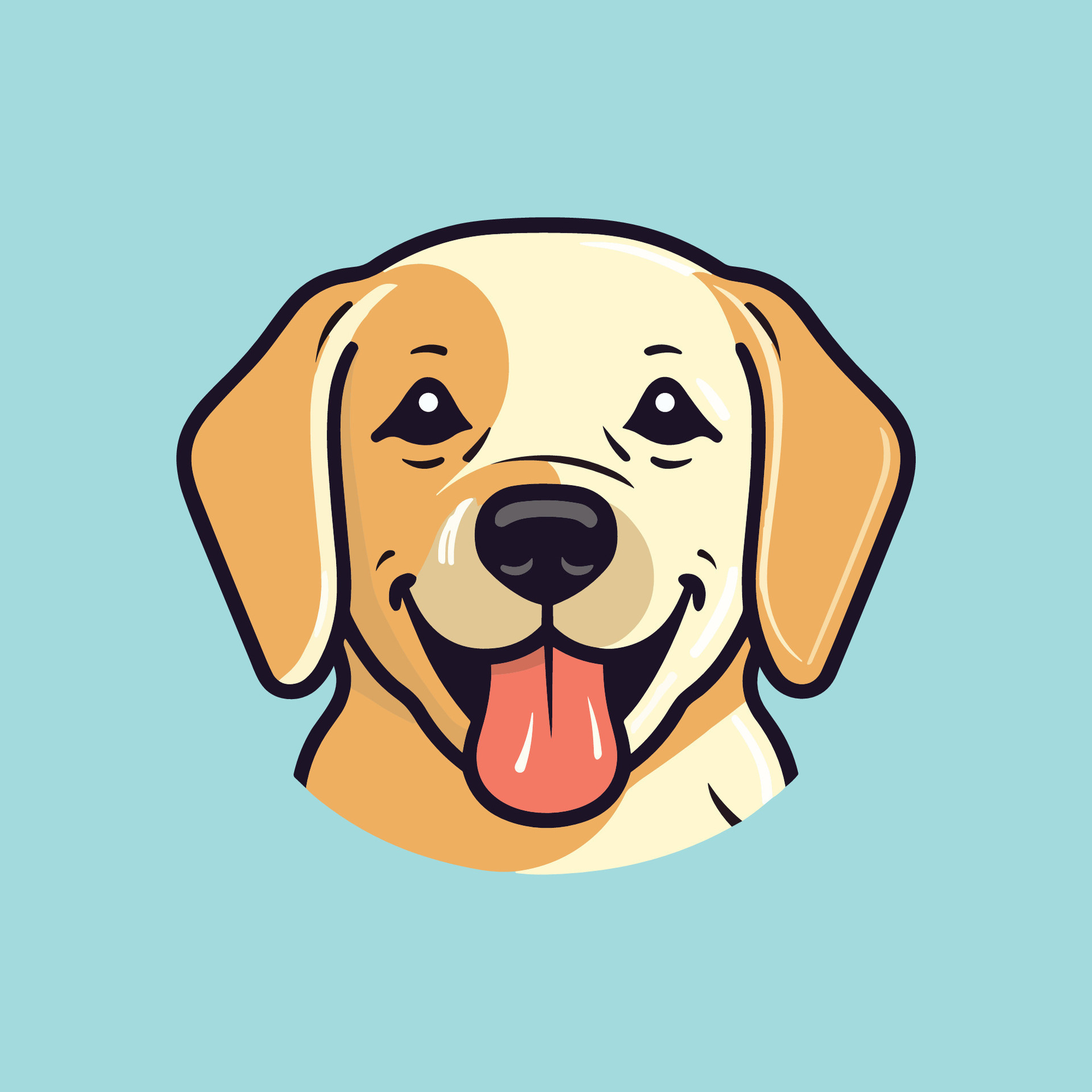 Vector labrador retriever dog illustration 25376182 Vector Art at Vecteezy