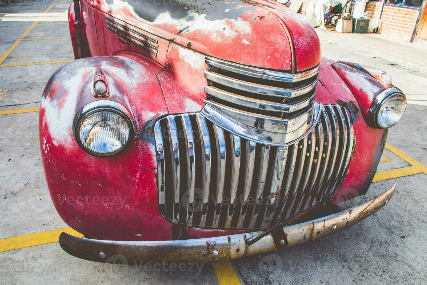 vintage car on street photo