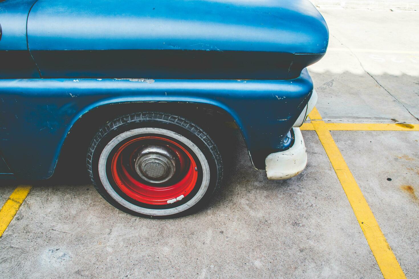 vintage car on street photo