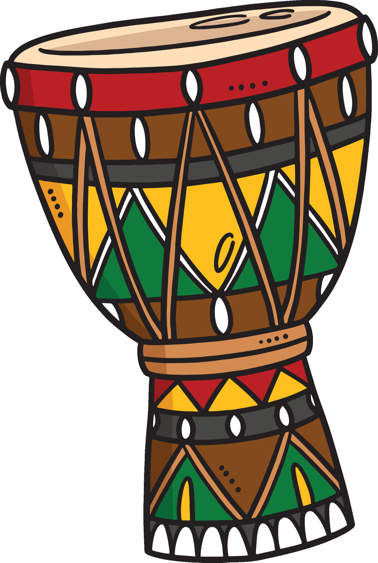 Djembe Cartoon Colored Clipart Illustration 25376443 Vector Art at Vecteezy
