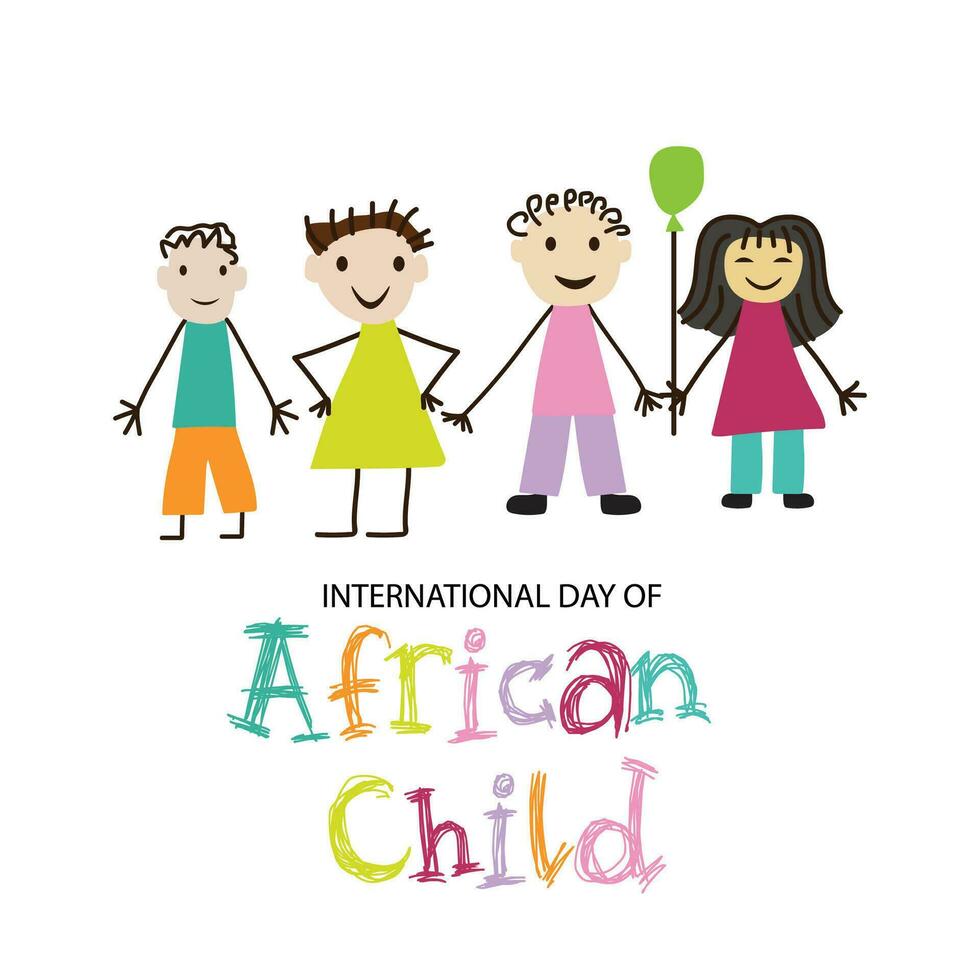 vector ilustración de un antecedentes para internacional día de africano niño.