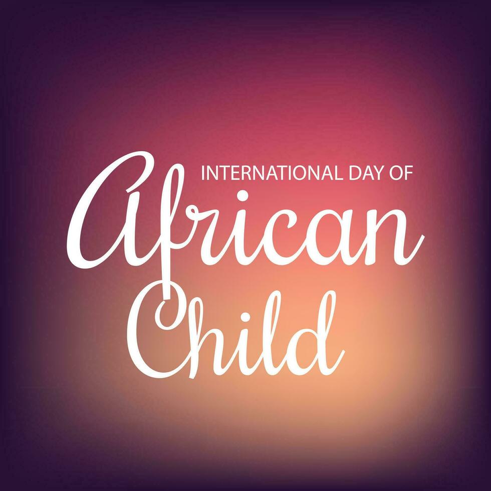 Vector illustration of a Background for International Day Of African