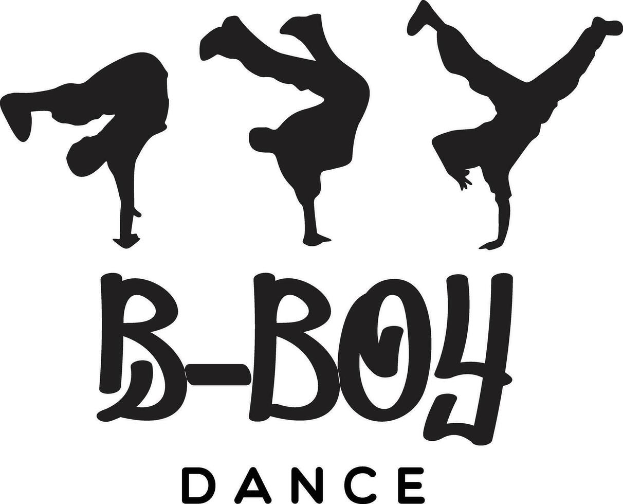 vector plano icono personas bboy danza conjunto aislado en blanco antecedentes