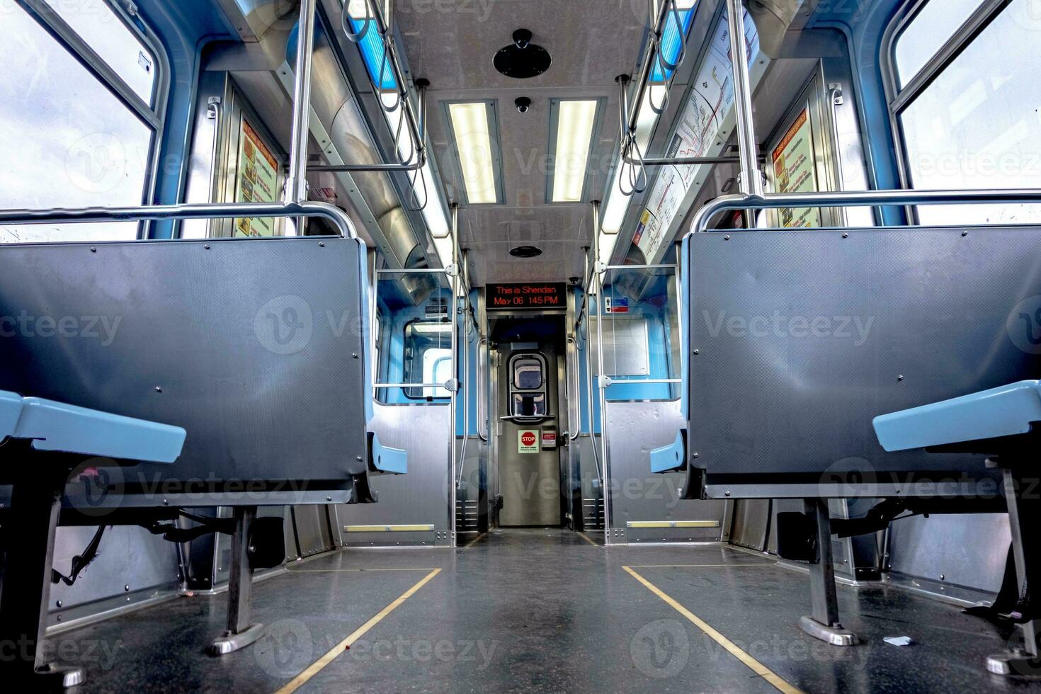 chicago city subway station and train scenes photo