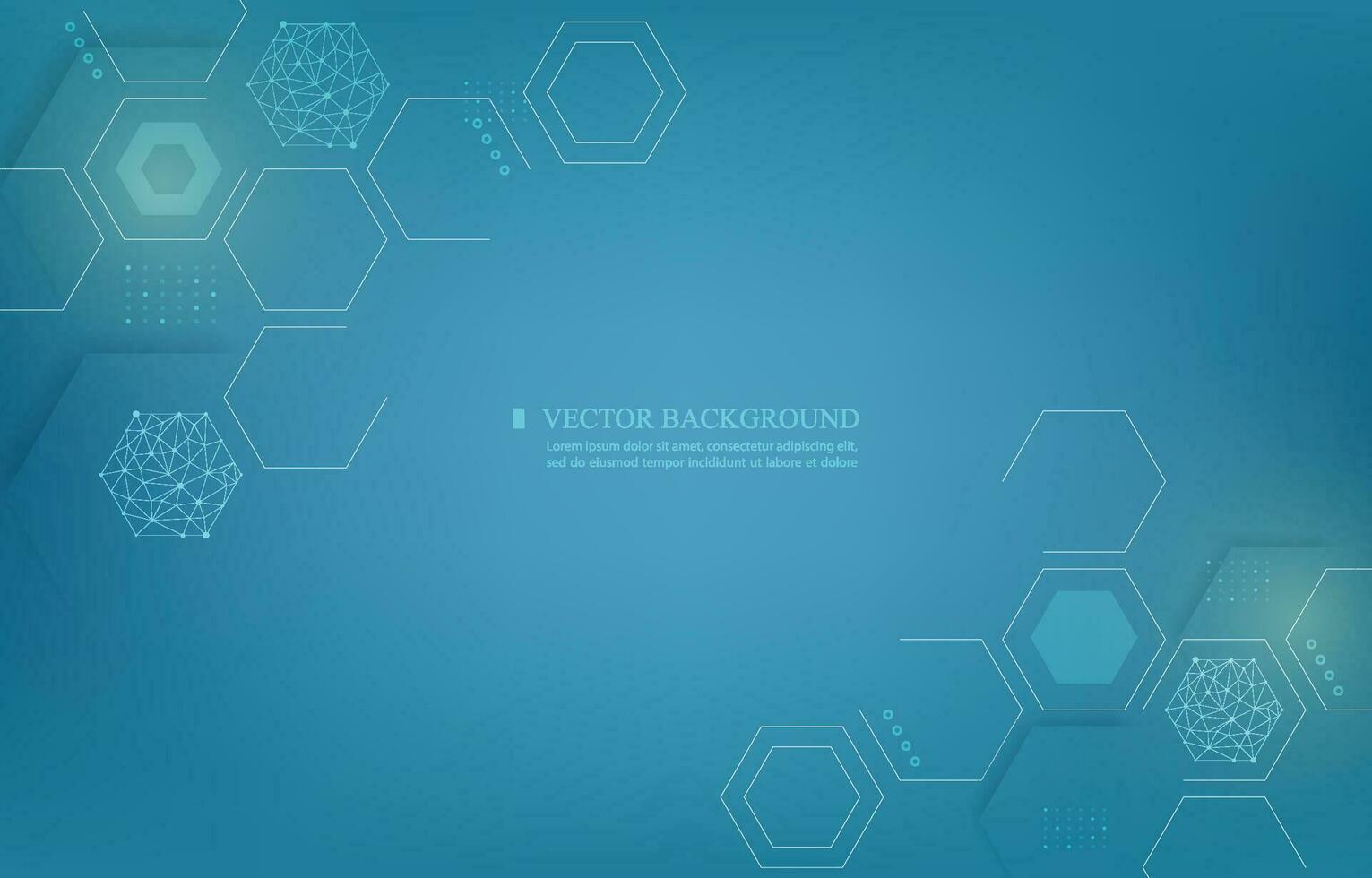 Vector technology hexagon background.geometric shape.blue technology wallpaper