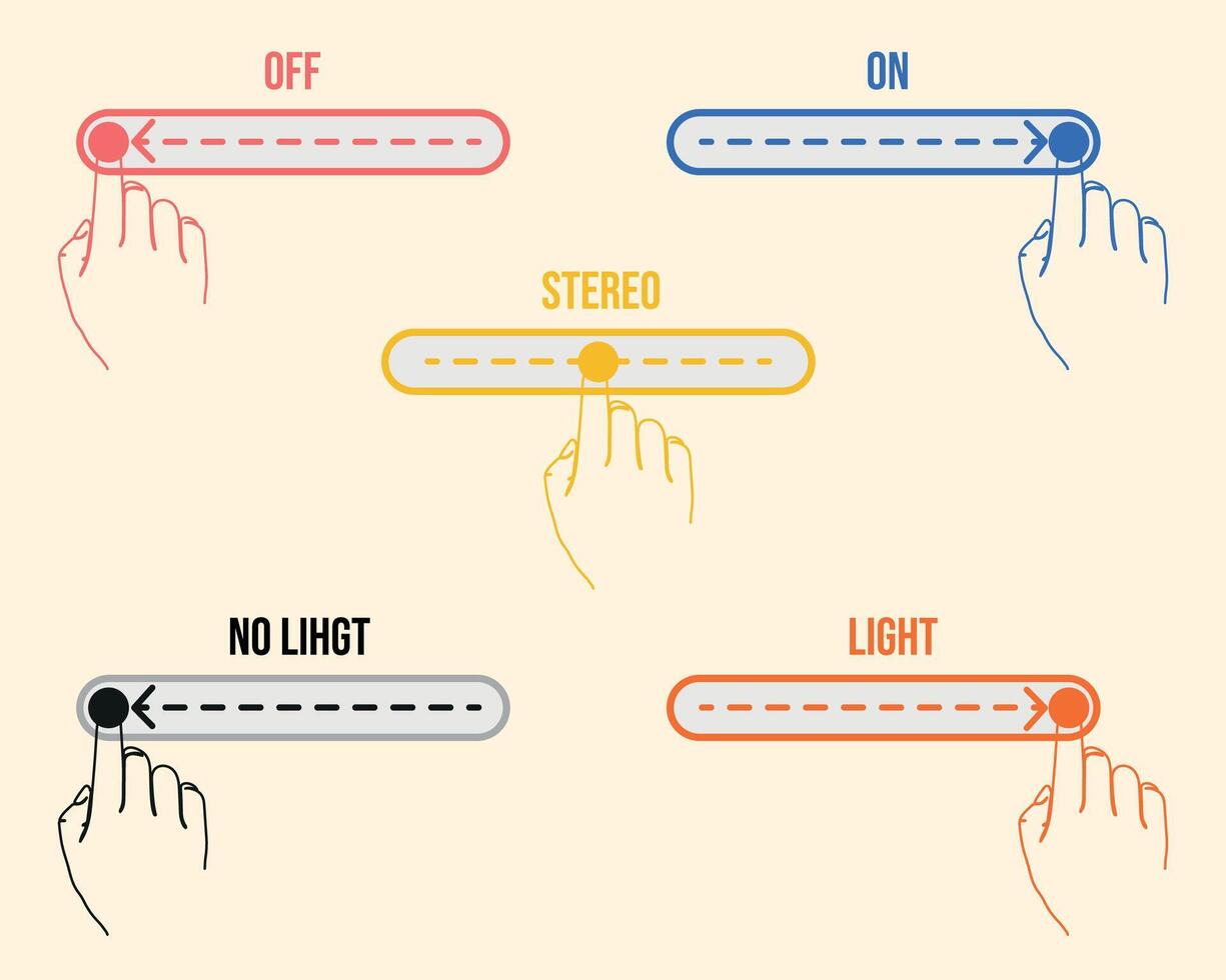 touch screen button vector illustration set 25376656 Vector Art at Vecteezy