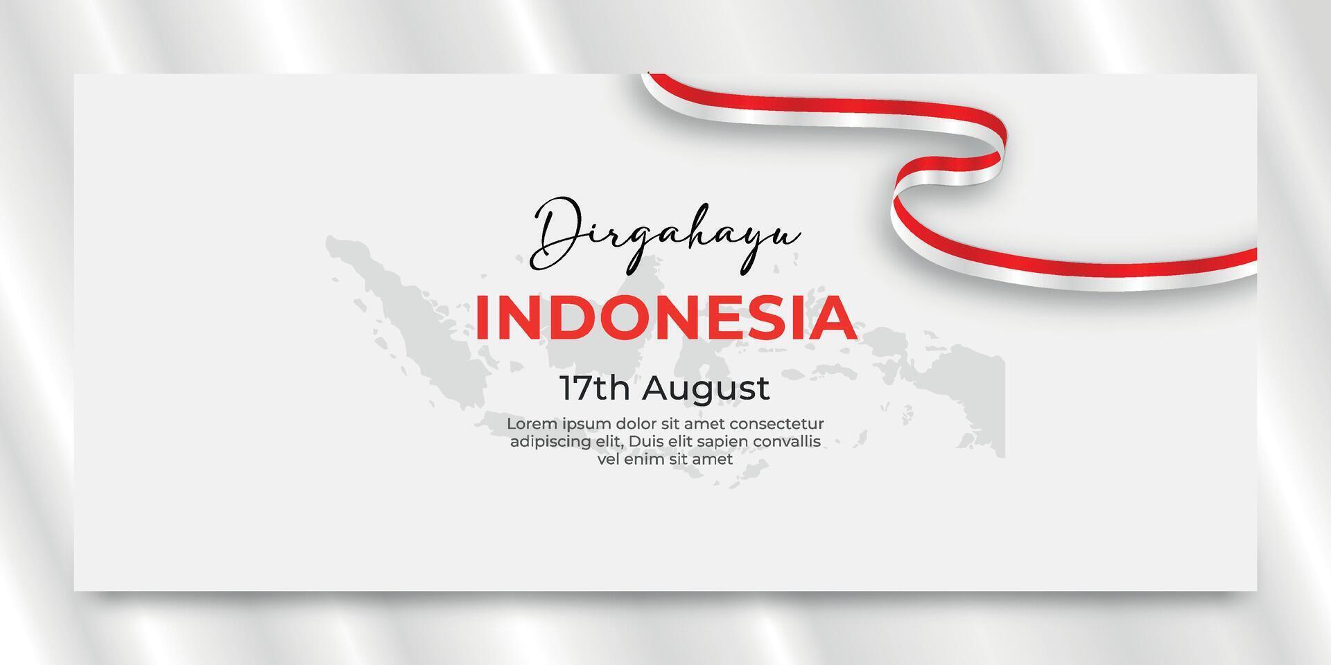 indonesian independence day banner template vector