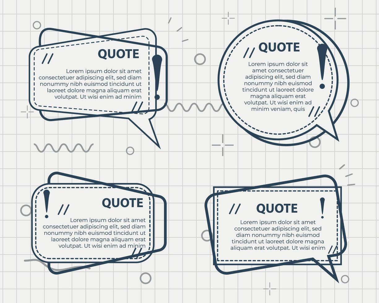 Set of quote bubbles template in a flat design vector