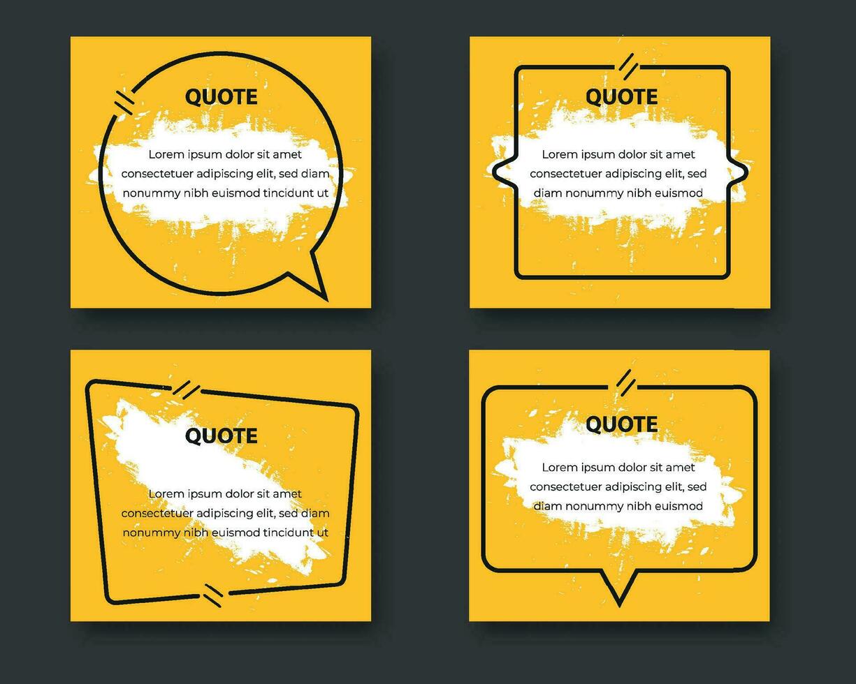 Set of quote template in a flat design vector