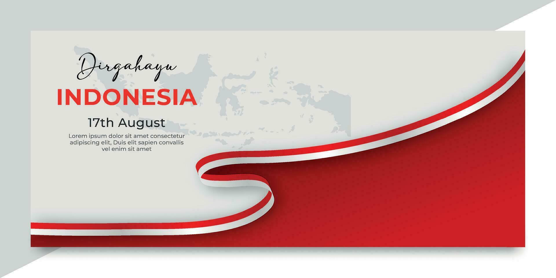 indonesian independence day banner template vector