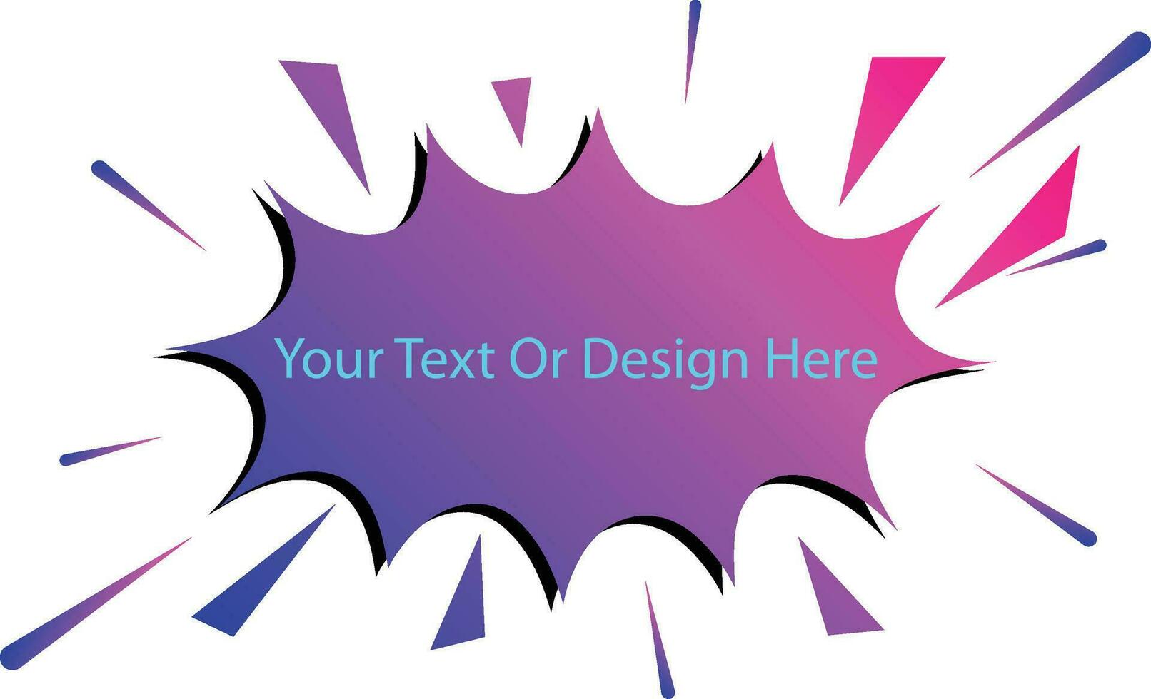 Empty comic text speech bubble vector