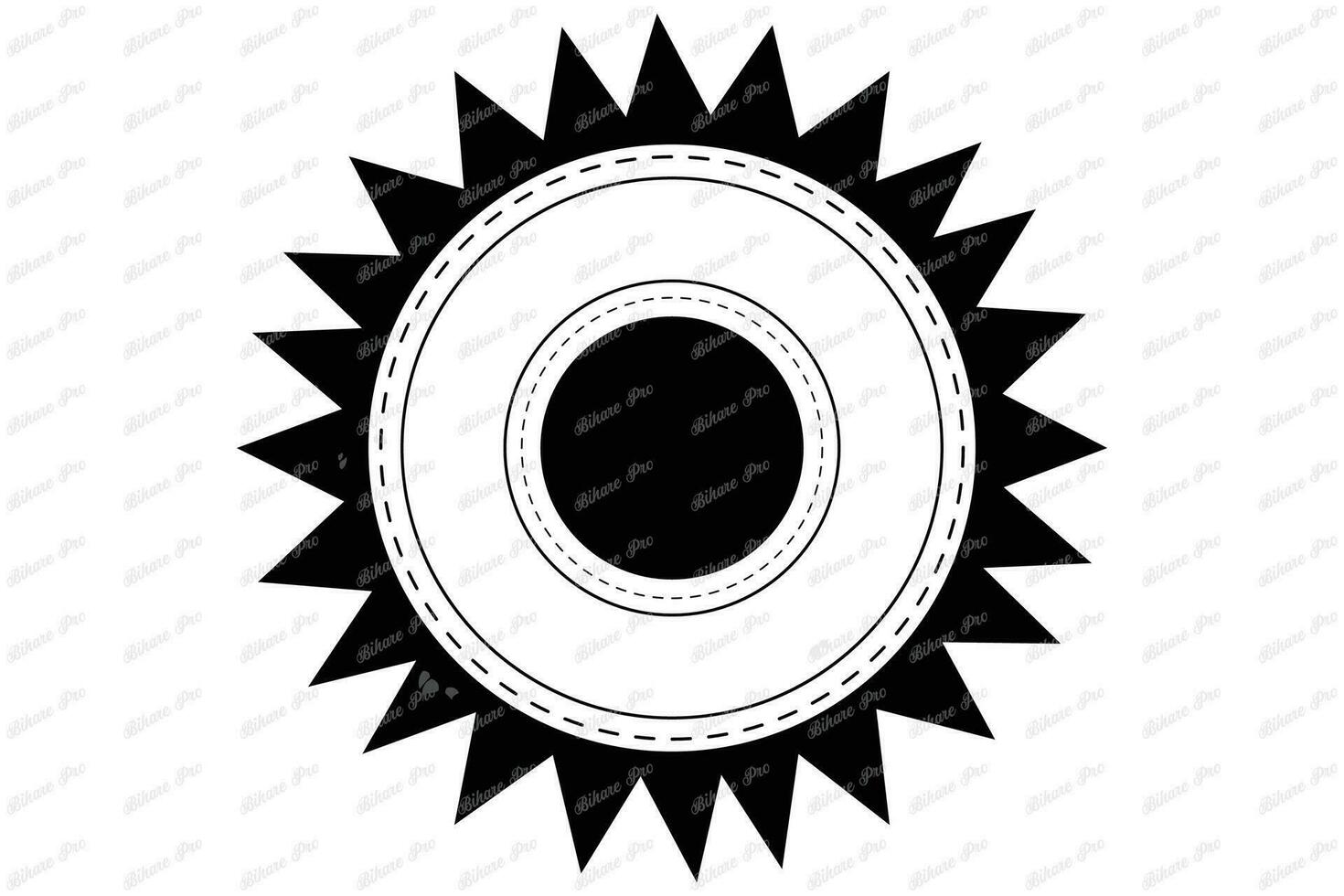 Blank empty circular stamps vector