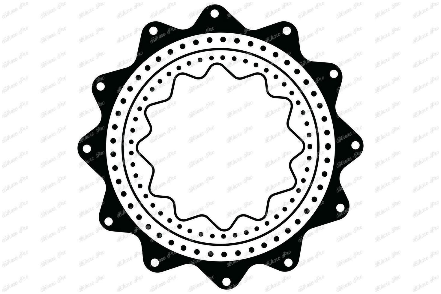 Blank empty circular stamps vector