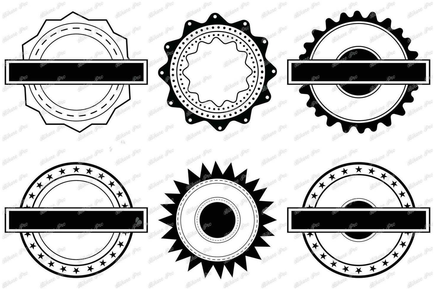 blanco vacío circular sellos vector