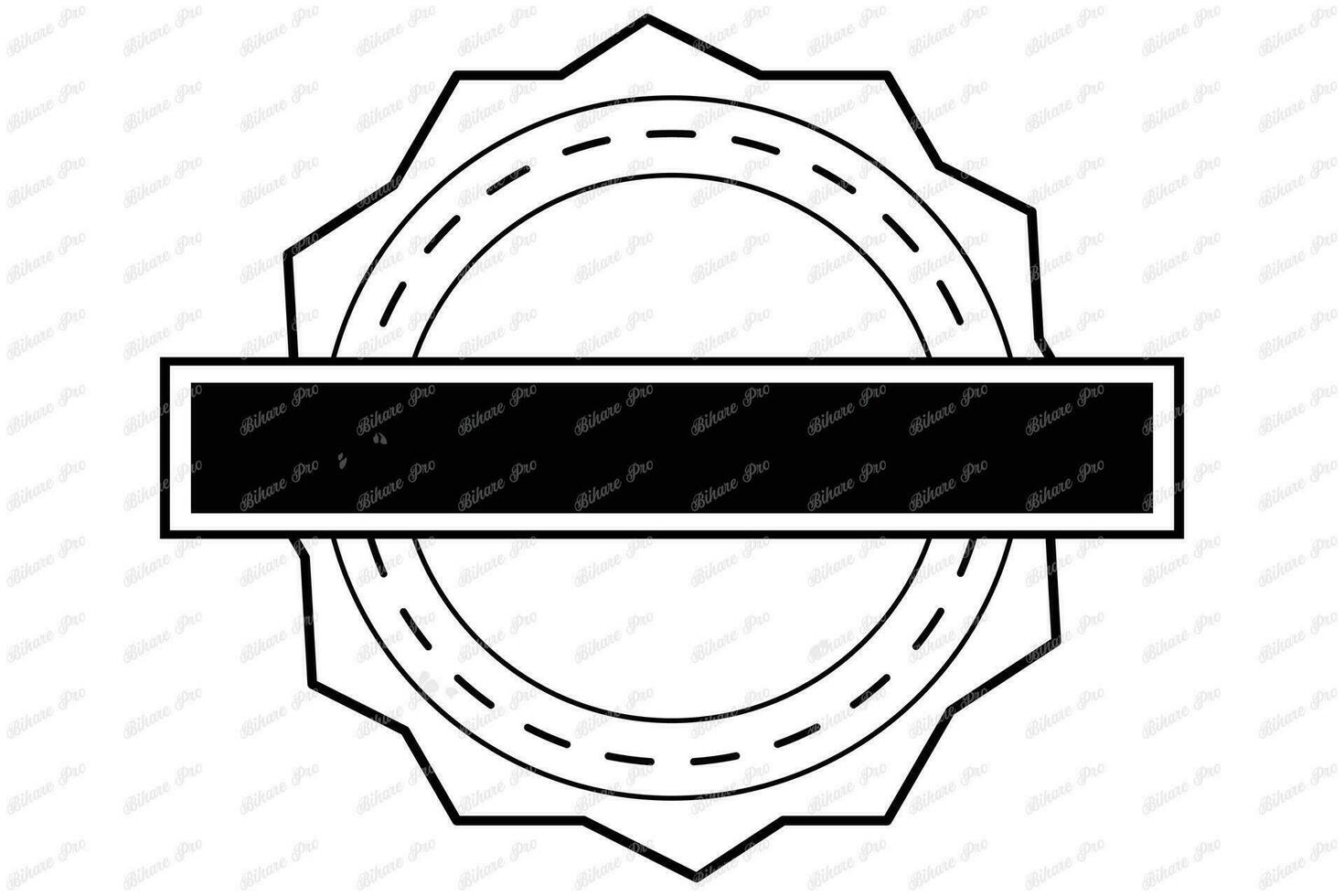 Blank empty circular stamps vector