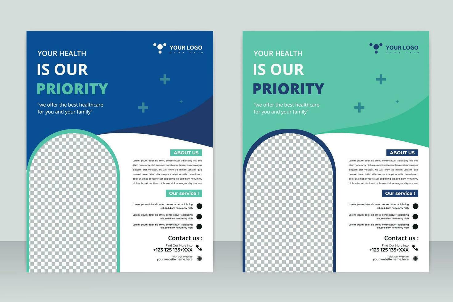 Healthcare cover a4 template design and flat icons for a report and medical brochure design, flyer, leaflets decoration for printing and presentation vector. for web banner ads. vector