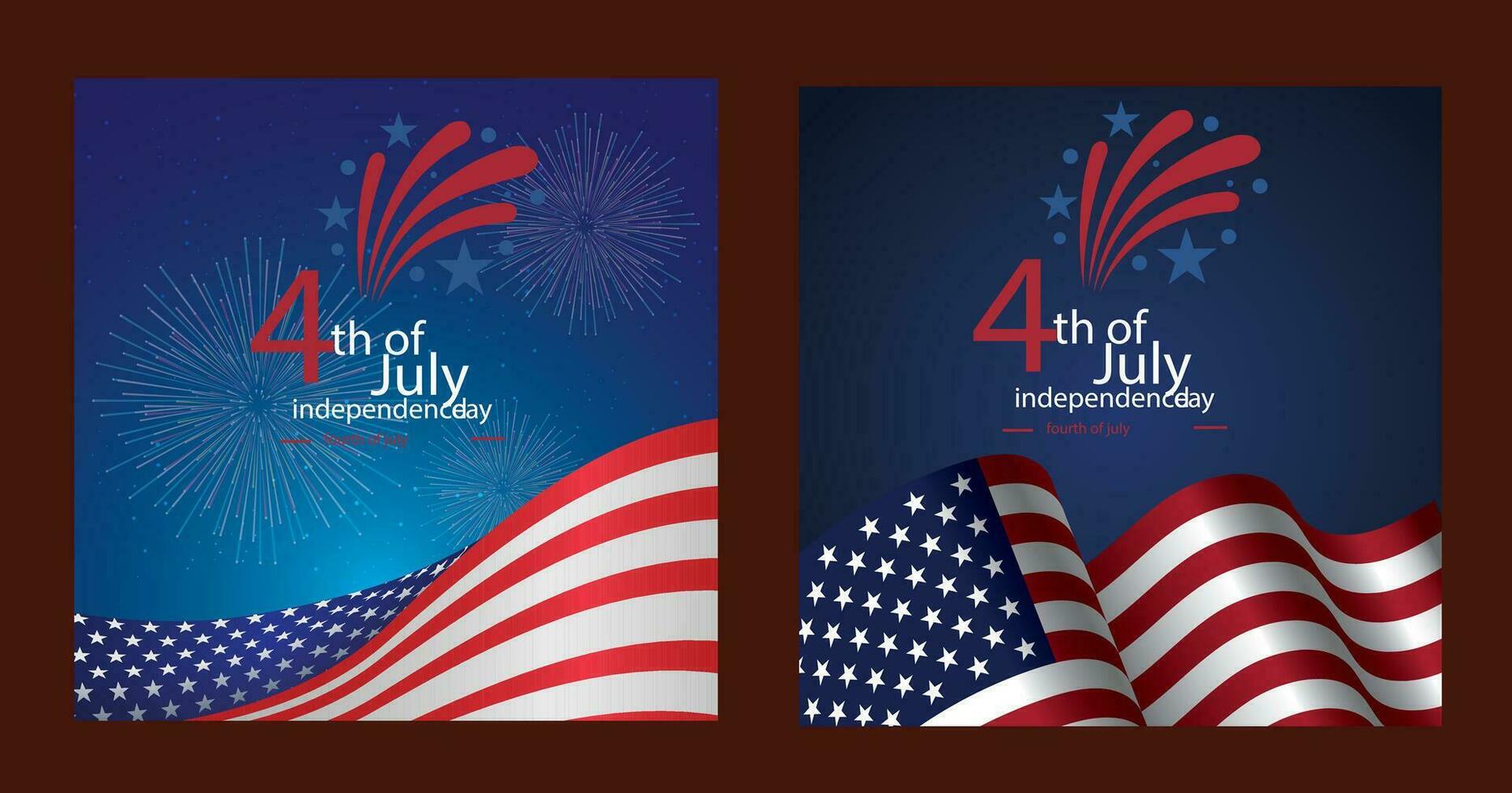 post social media independence day in united states of america 4th july vector