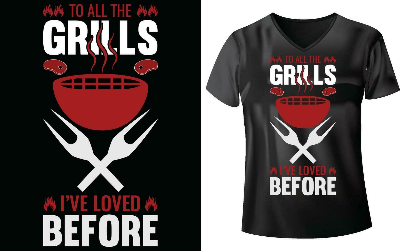 BBQ PARTY T-SHIRT DESIGN vector