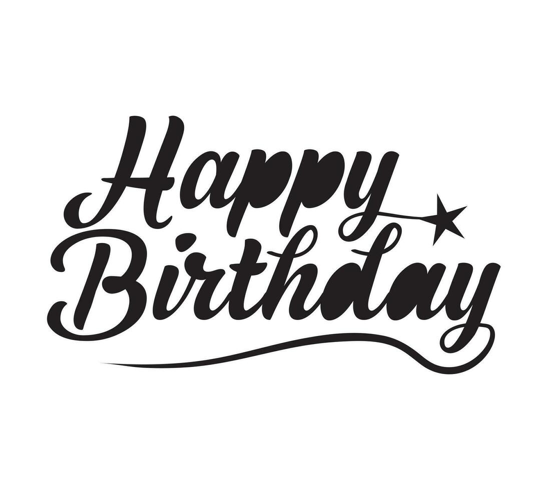 Happy birthday to you lettering design vector