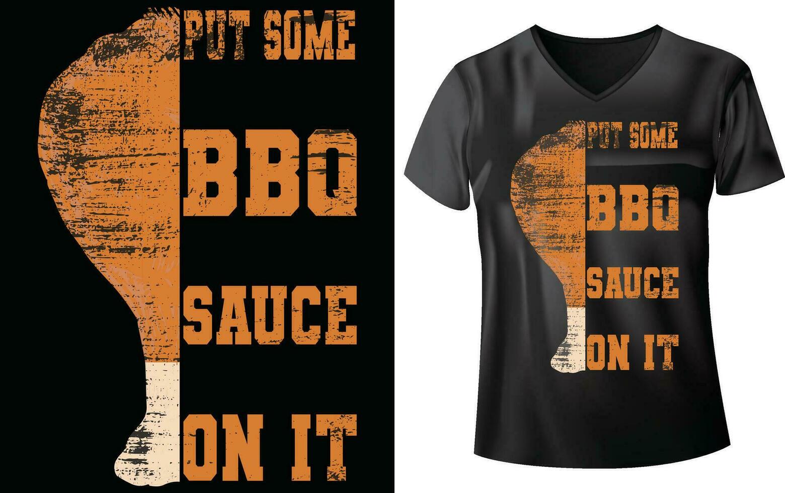 BBQ PARTY T-SHIRT DESIGN vector