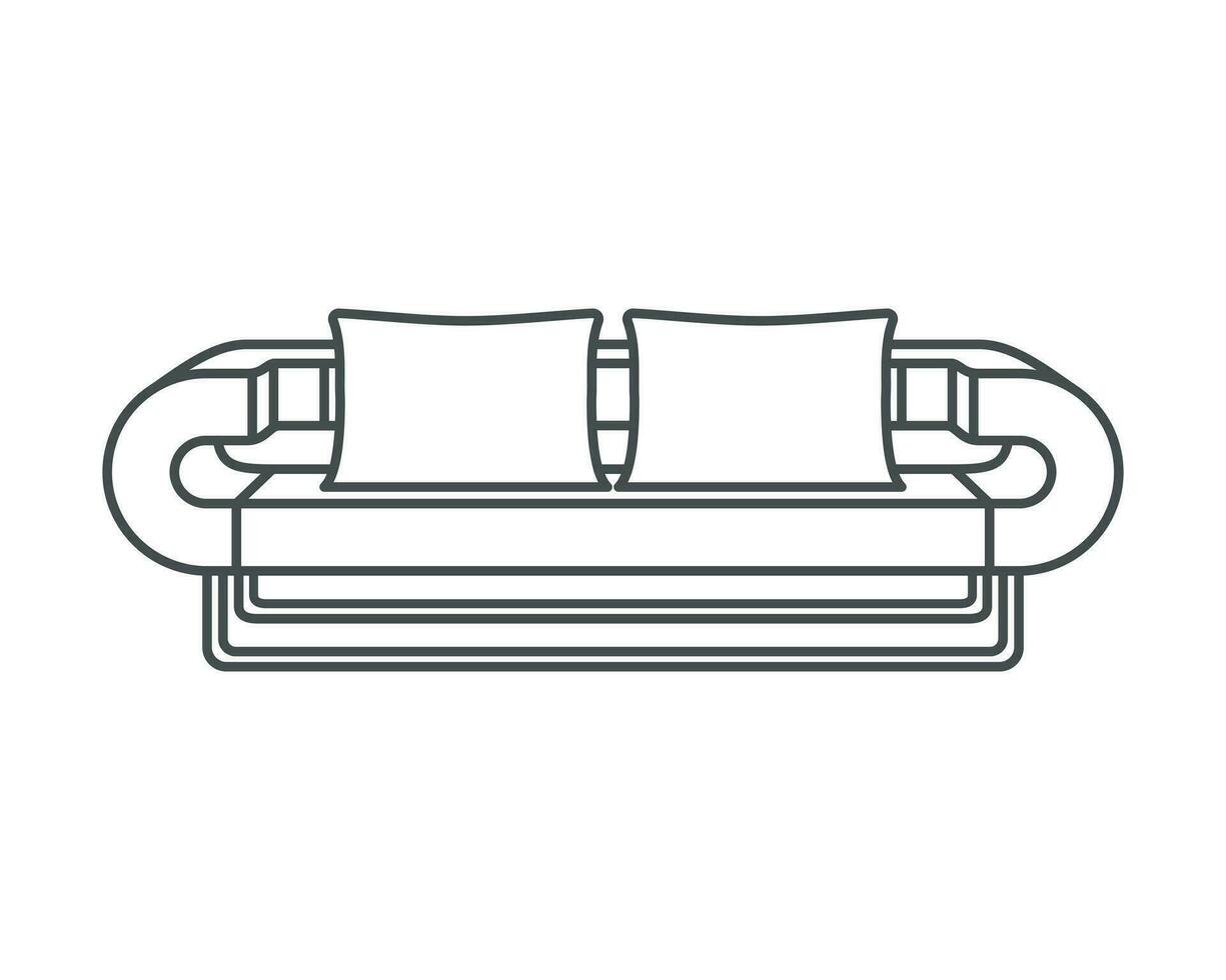 Fashionable comfortable stylish green fabric sofa with gray legs on green background with shadow. Green interior, showroom, single piece of furniture. Vilyura, velvet sofa. Luxury couch front view vector