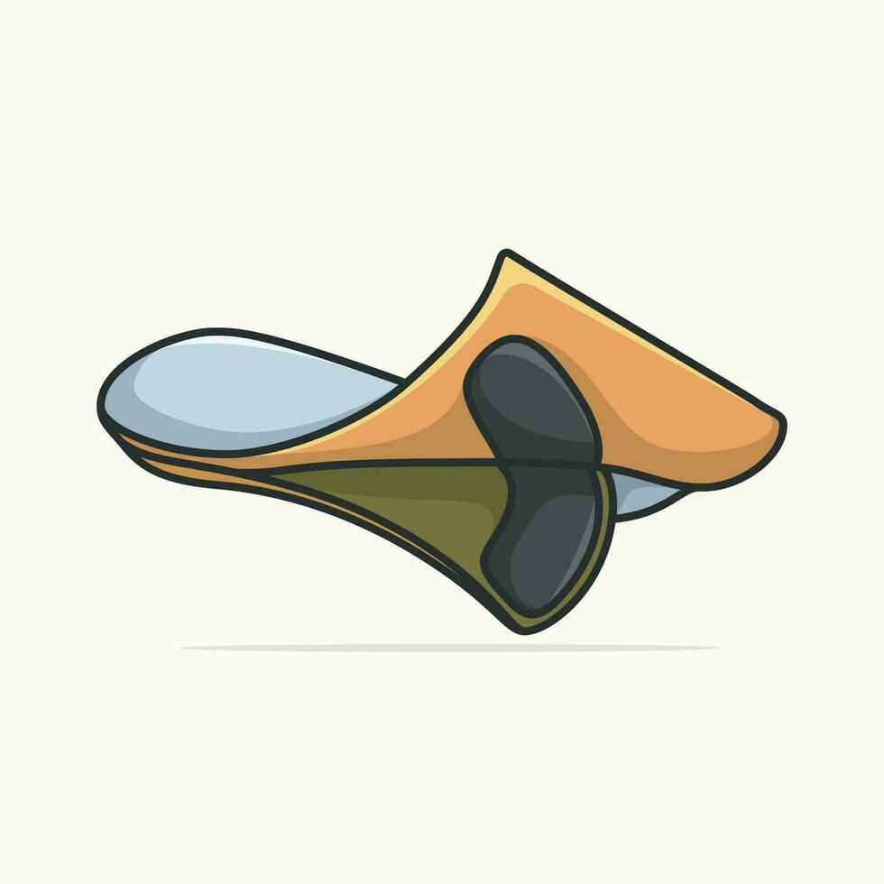 Comfortable shoes arch support insoles vector illustration. vector design for two-layered shoe