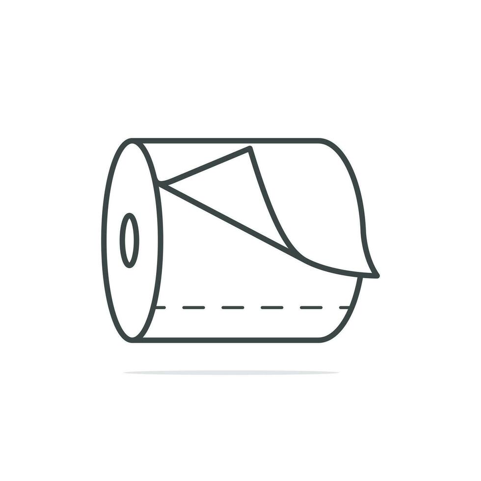 Toilet Tissue Paper Roll Vector Icon Illustration. Healthcare And Medical Icon Concept White Isolated. Flat Cartoon Style Suitable for Web Landing Page, Banner