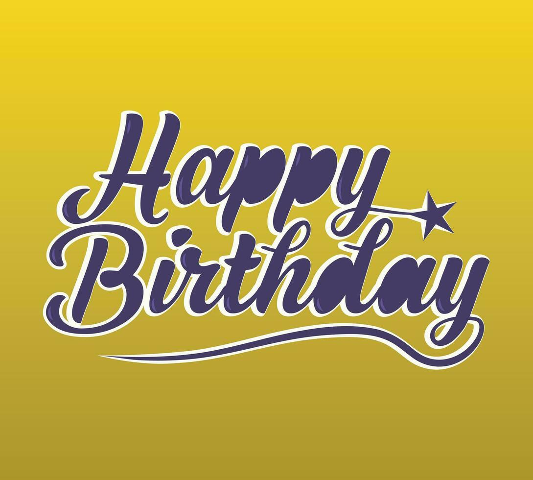 Happy birthday to you lettering design vector