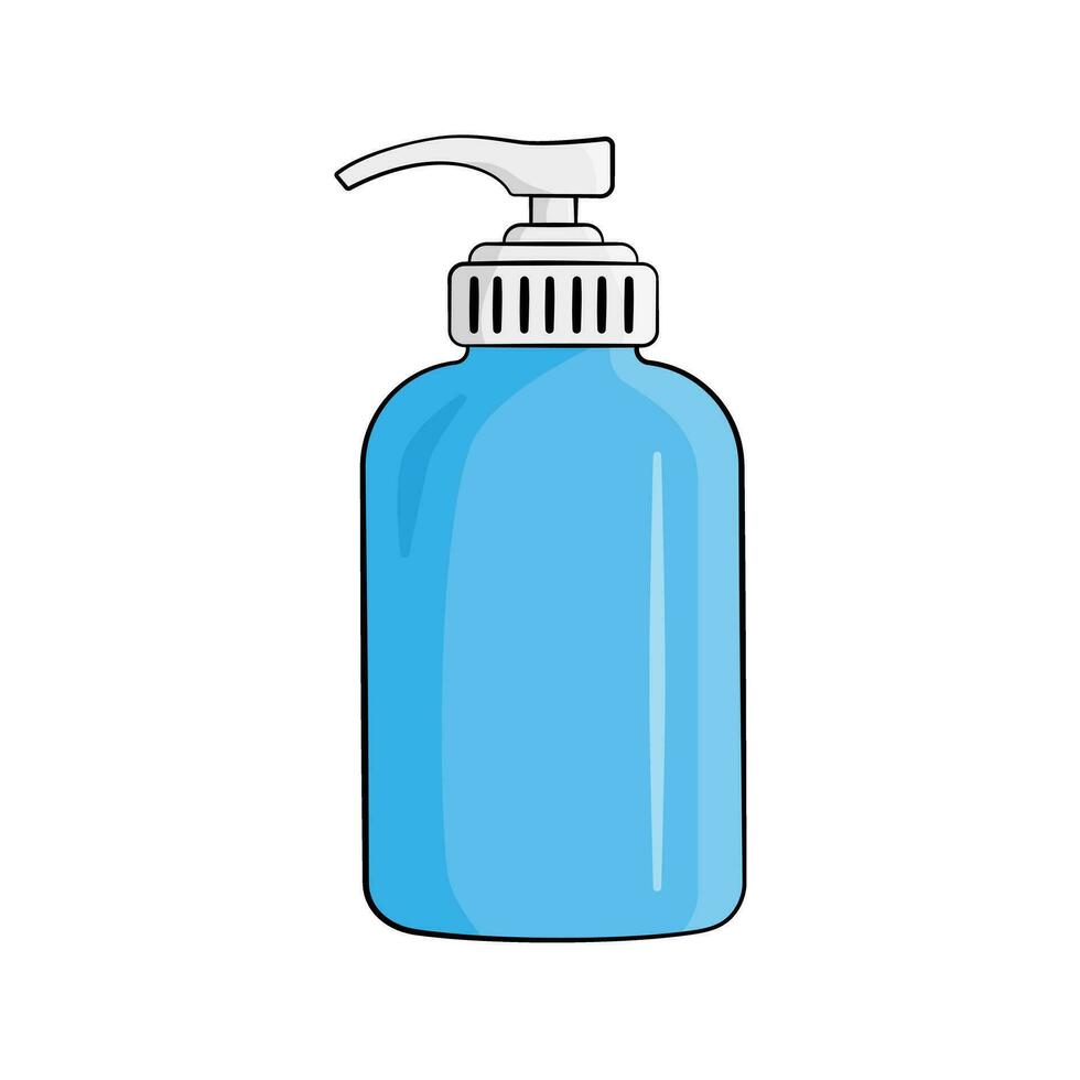 Liquid soap bottle vector