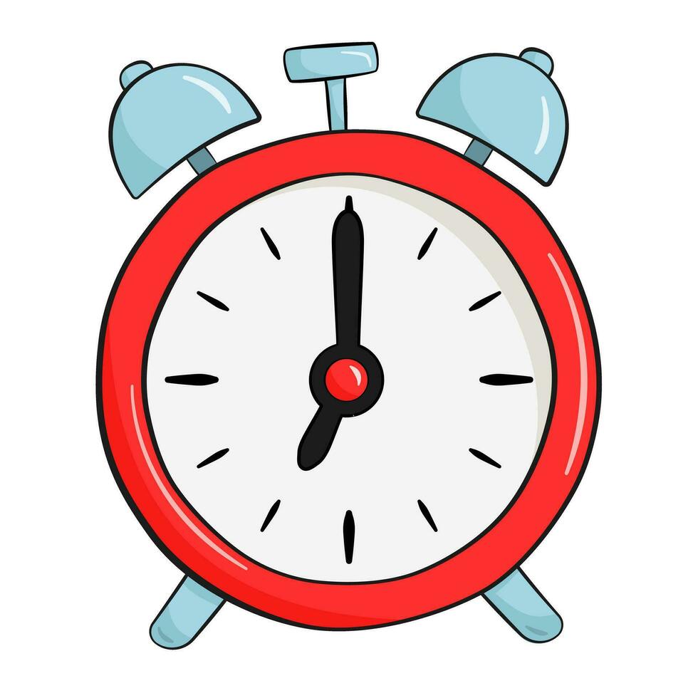 Red alarm clock vector